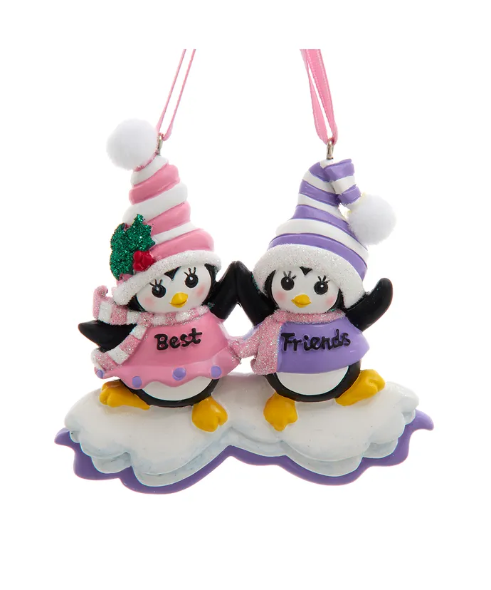 Kurt S. Adler - Penguin "Best Friends" Ornament For Personalization