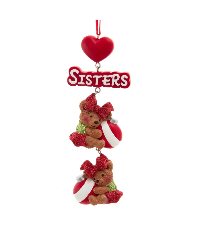 Kurt S. Adler - Sisters Bear Ornament For Personalization